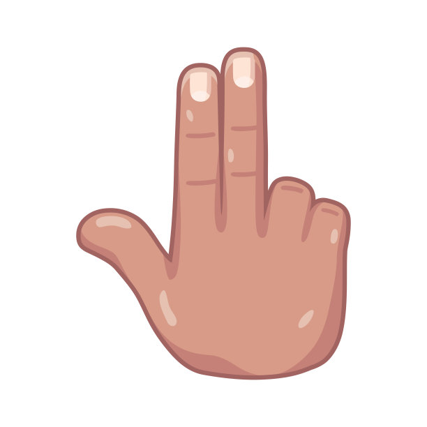 孤立的手卡通图标做手势矢量图片下载