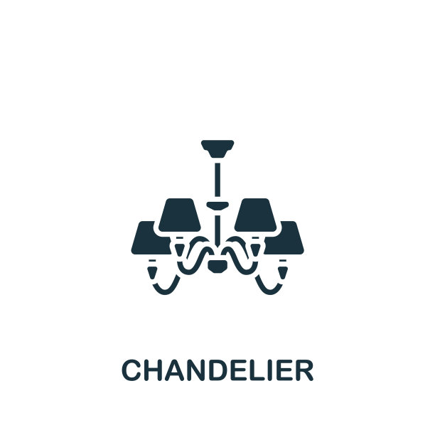 吊灯图标单色简单的吊灯图标图片下载