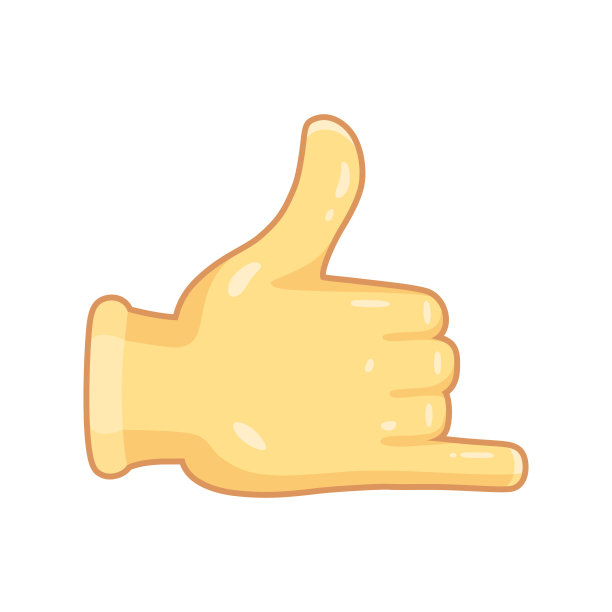 孤立的手卡通图标做手势矢量图片下载