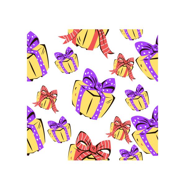 无缝模式与礼品盒，矢量插图。装饰没完没了的。图片下载
