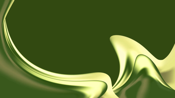 抽象现代柔和的绿色背景与流体氖黄色波浪。奢华的背景。几何艺术数字屏幕。副本的空间。自然颜色的海报，横幅。未来自然壁纸。设计。图片下载