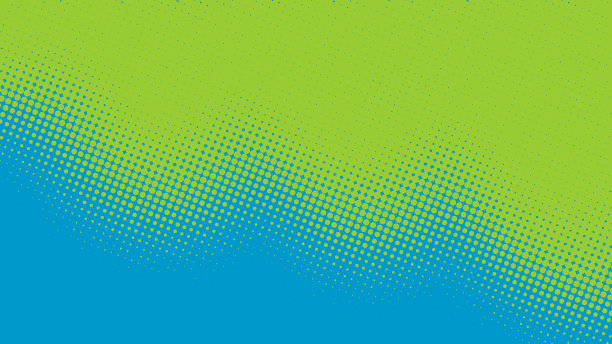 波普艺术背景复古漫画书风格与半色调纹理，绿色和蓝色的颜色。卡通搞笑的背景模型矢量插图eps10图片下载