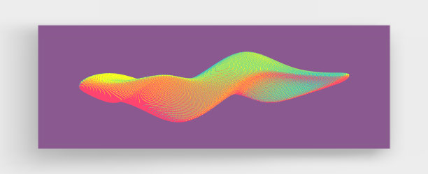 摘要由立方体构成的数字波。声波。大数据可视化。体素的艺术。三维矢量插图的商业，科学或技术。图片下载