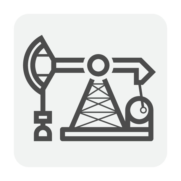 油泵或抽油机矢量图标设计。图片下载