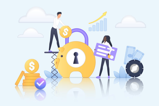 商人把钱存进储蓄罐，小富豪的金融投资图片下载