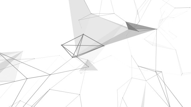 丛幻想抽象技术。抽象的几何背景与移动的线，点和三角形。科学。医学和技术图片下载
