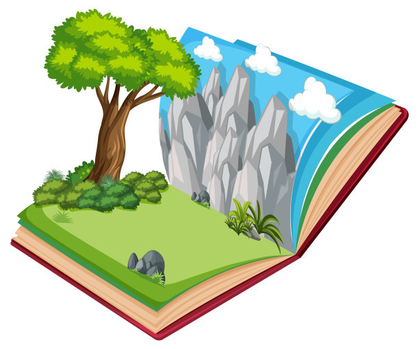 弹出户外自然风光的书图片下载