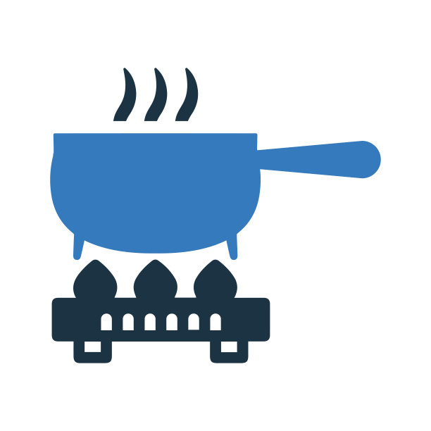 火，厨房，平底锅图标。简单的可编辑的矢量设计孤立在一个白色的背景。图片下载