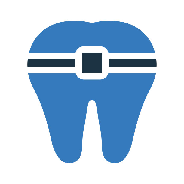 牙齿问题，牙齿矫正图标。简单的可编辑的矢量设计孤立在一个白色的背景。图片下载