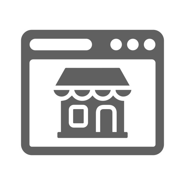 商店，商店，网络图标。灰色的矢量图形。图片下载