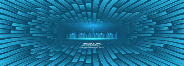 技术的未来隧道引领着城市建筑的未来图片下载