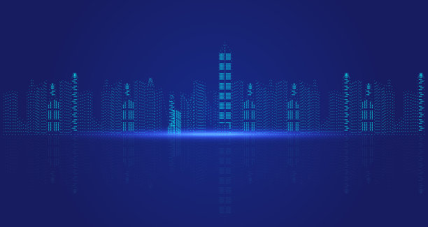 粒子数字城市互联网技术大数据背景图片下载