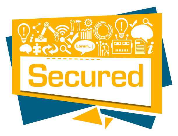 固定黄色蓝色方块三角形AI符号文本图片下载