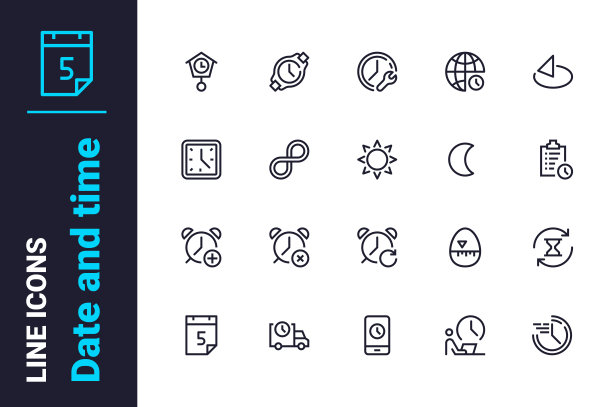 时间管理选项图标设置图片下载