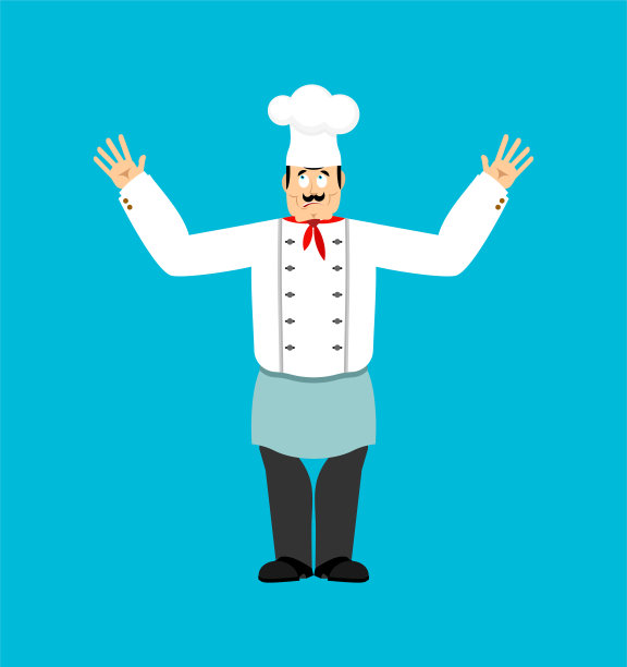 厨师困惑。库克困惑。厨师矢量图图片下载