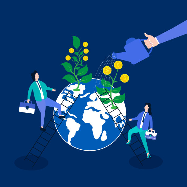 全球投资机会，商人就要爬上全球的梯子到达钱厂图片下载