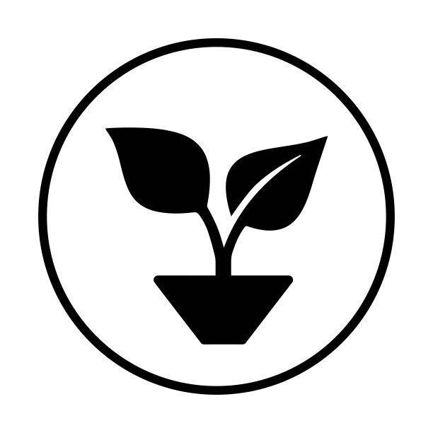 生态，植物区系，自然，自然，植物图标。黑色的设计。图片下载