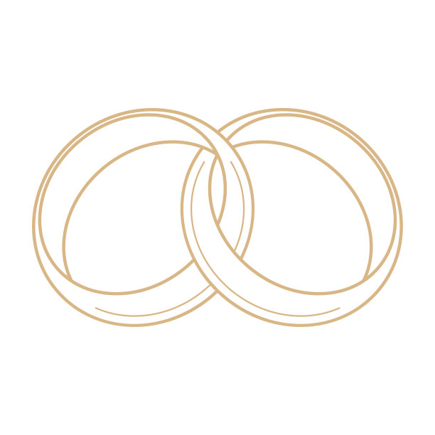 孤立素描一对结婚戒指向量图片下载