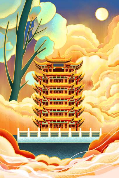 国潮唐朝宝塔图片下载