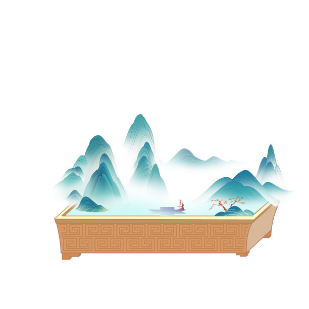 微景观国风山水图片下载