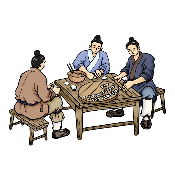 新年春节节日包饺子写实食品免抠元素psd图片下载