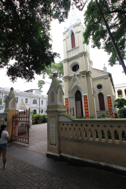 广东省广州沙面城市建筑图片下载