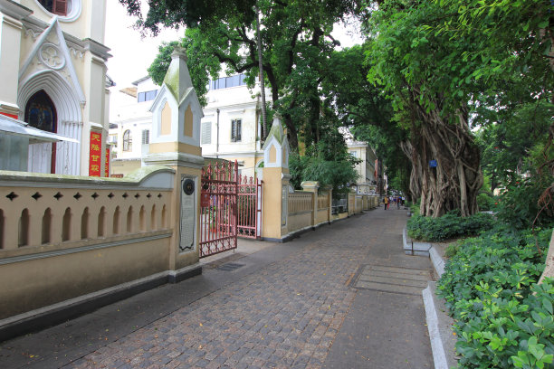 广东省广州沙面城市建筑图片下载