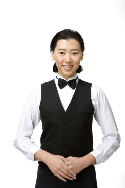 微笑的服务员图片下载