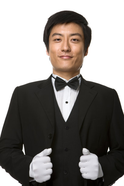 微笑的服务员图片下载