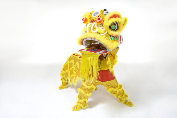舞黄色醒狮图片下载
