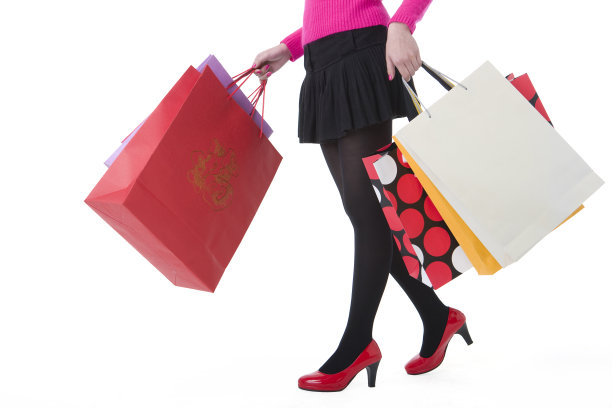 年轻女子购物图片下载