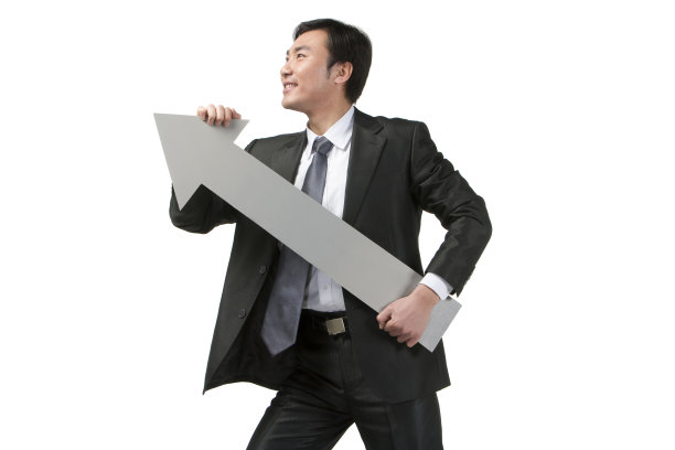 拿箭头的商务人士图片下载