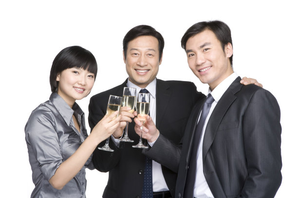 举杯庆祝的商务人士们图片下载