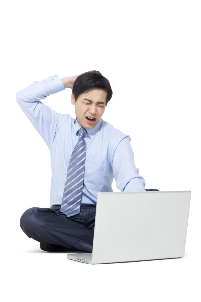 商务男士郁闷图片下载