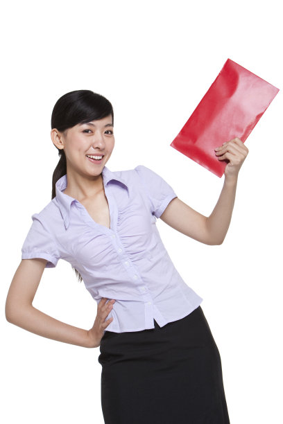 商务女士和红包图片下载