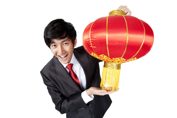 商务人士和灯笼图片下载