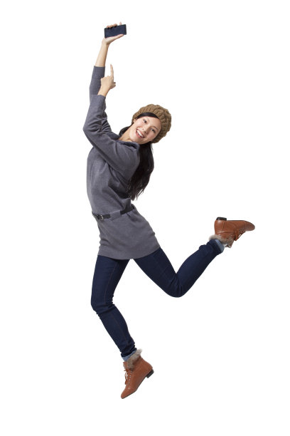 时尚青年女子和手机图片下载