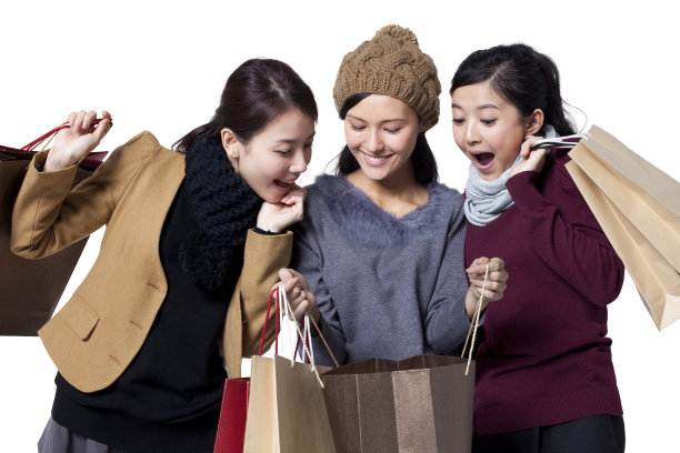 时尚青年女子购物图片下载