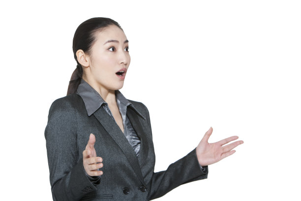 青年商务女士表示惊讶图片下载