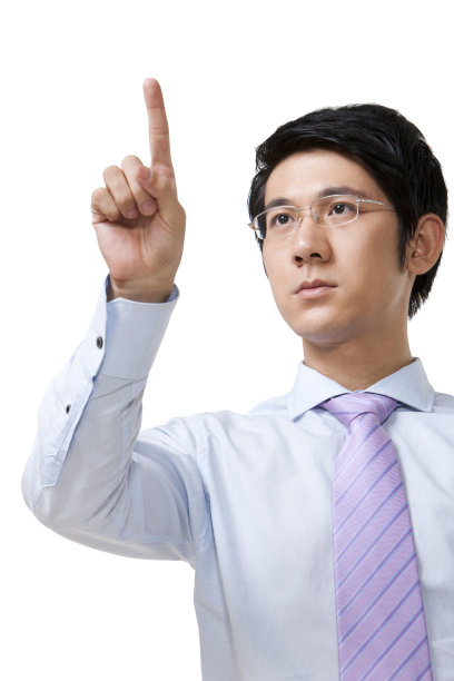 商务男士手指前方图片下载