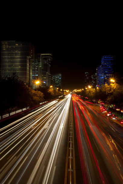 北京市街区夜景图片下载