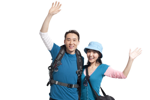 青年夫妇旅游肖像图片下载