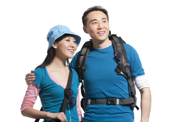 青年夫妇旅游肖像图片下载