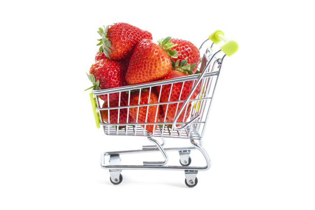 购物车与草莓图片下载