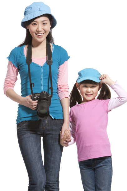 母女旅游肖像图片下载