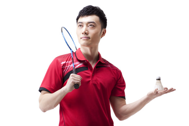 自信的羽毛球运动员图片下载