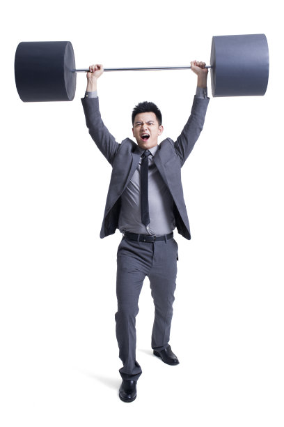 商务男士举重图片下载