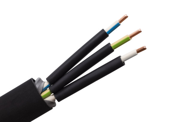 白色背景的绝缘电线图片下载