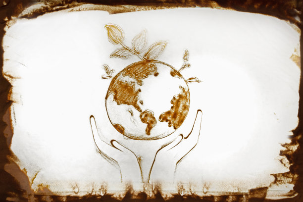 地球沙画图片下载