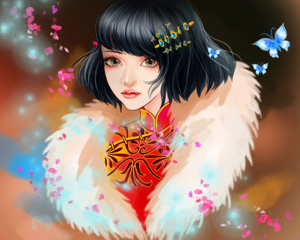 美女插画图片下载